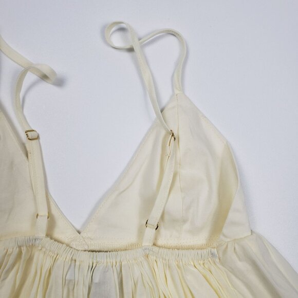 We Wore What Flowy Triangle Cami Womens XS Ivory Poplin/Voile Casual Summer Top - Picture 15 of 16